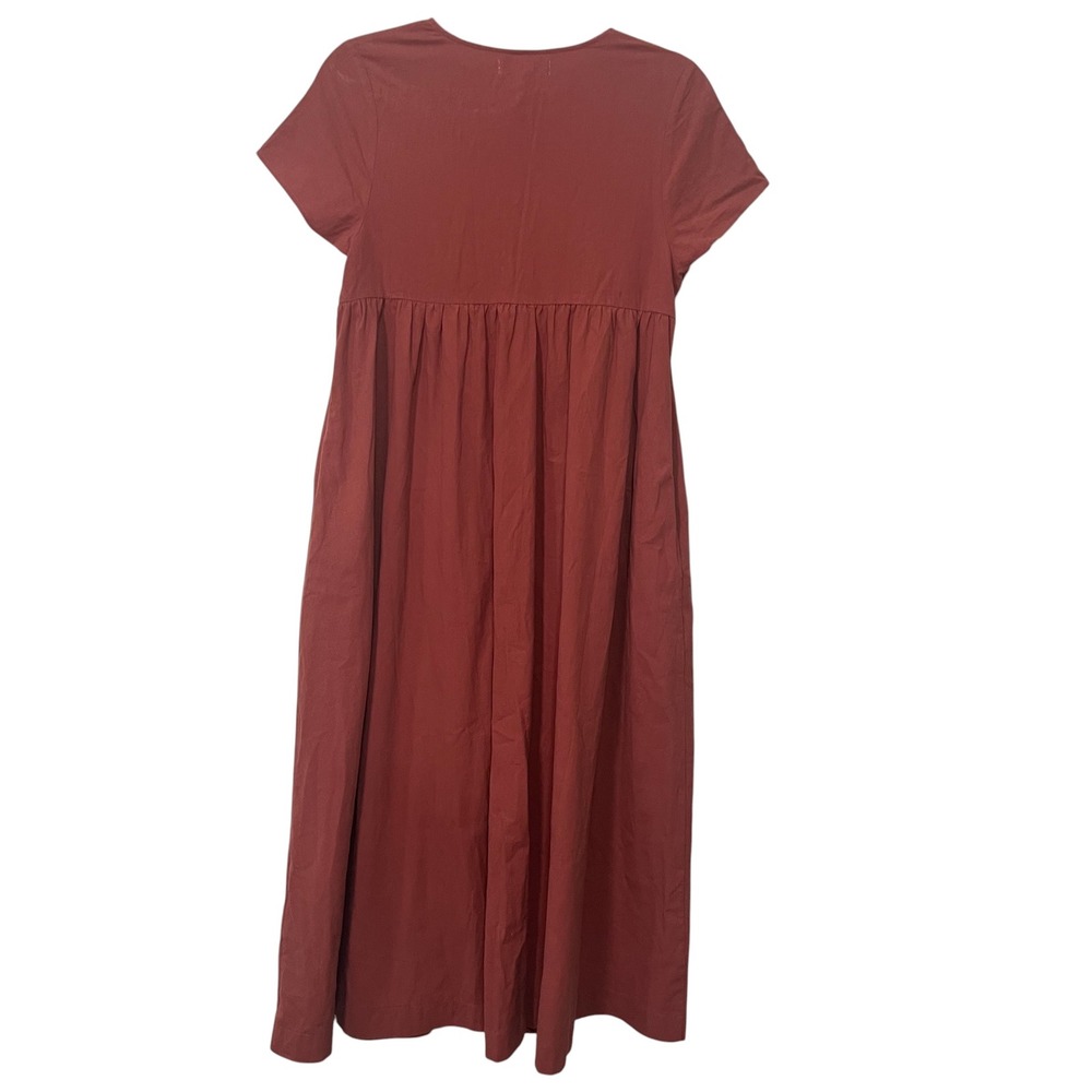 Natural Life Boho Button Front Dress Terracotta Flowy Cottagecore Midi Maxi XS/S - Picture 2 of 7